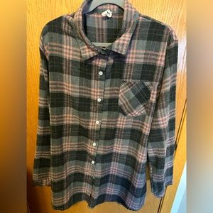 Washed, never worn Lightweight flannel 3x